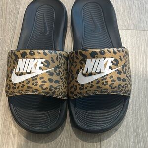 Nike Leopard Print Slides